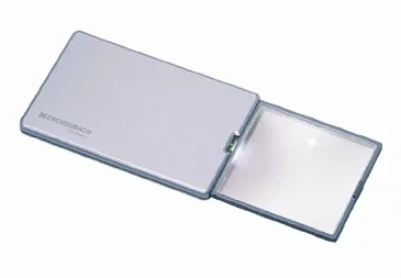 Лупа выдвижная асферическая Eschenbach EasyPocket 3x, 50x45 мм, с подсветкой, серебристая (выставочный образец)