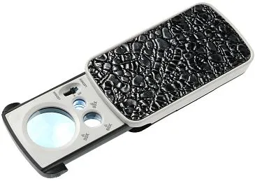 Лупа складная Veber 10x/20x/30x, с подсветкой (774-3ZX)