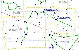 Созвездие Водолей на небе