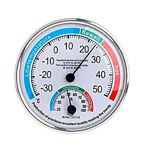 Термометр с гигрометром Kromatech круглый (d=132 мм), металлический (TH-101B)