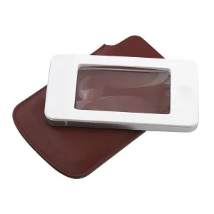 Лупа для чтения Veber 2,5x/4x, 75x43 мм, белая, с подсветкой (G188), изображение 4