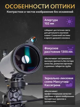Телескоп Levenhuk New Skyline PRO MAK 102/1300 SQ1, изображение 5