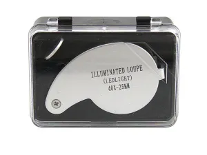 Лупа складная Veber 40x, 25 мм, с подсветкой (21011), изображение 4