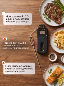 Термометр кулинарный Levenhuk Wezzer Grill BT10, изображение 15